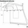 dimensions of bundaberg rooftop tent open